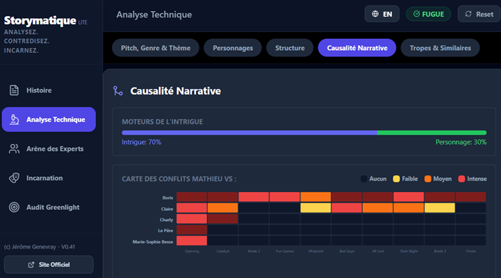 Interface Storymatique Lite